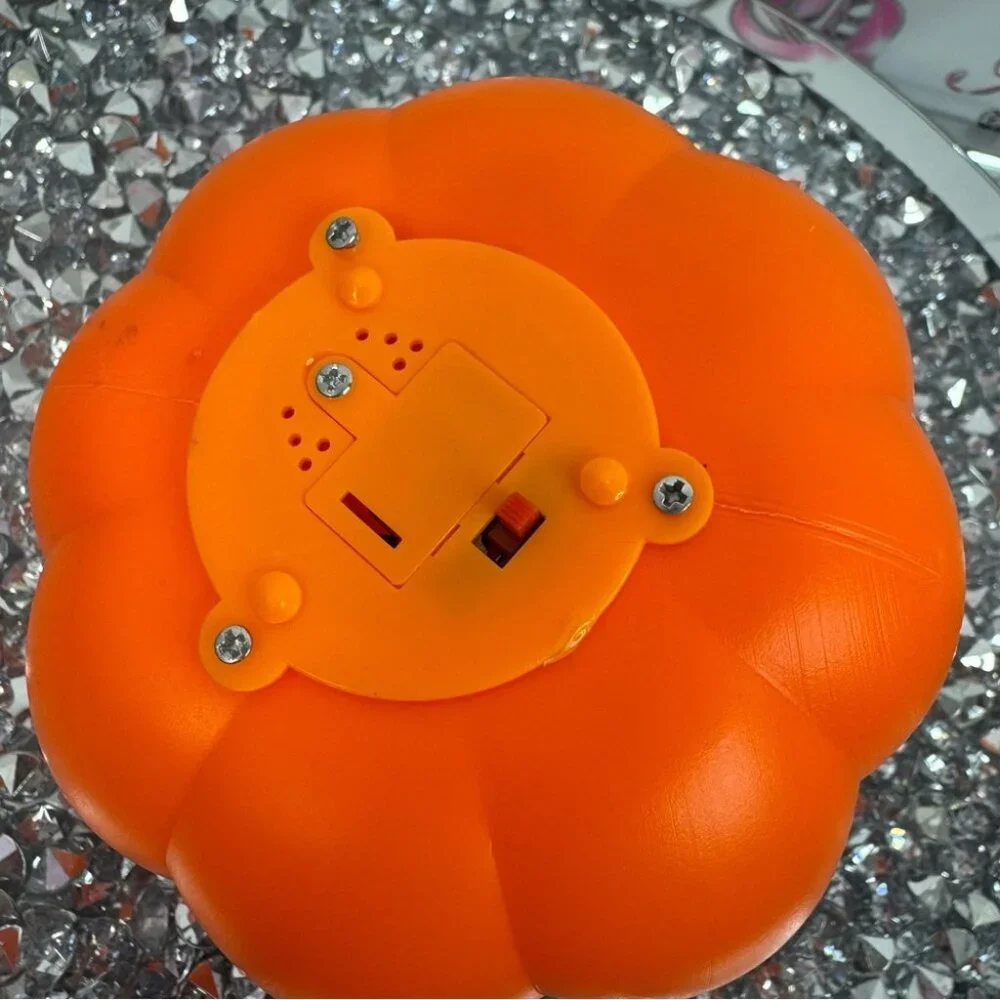 Light up talking/singing Orange Pumpkin Halloween Decoration plastic battery